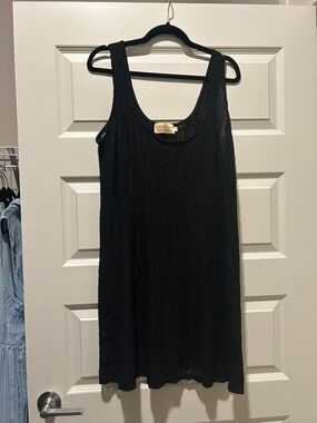 Black Sleeveless Knit Tank Dress